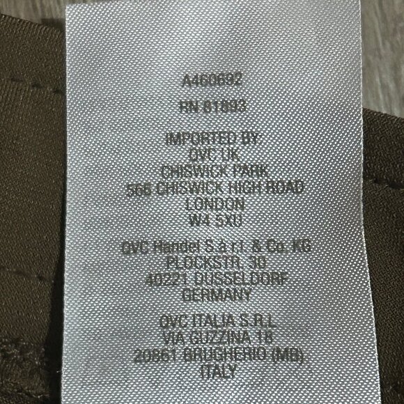 SUSAN GRAVER Every Day Liquid Knit Wide-Leg Pants Size XL Brown Side Slit ~ EUC - Picture 12 of 13